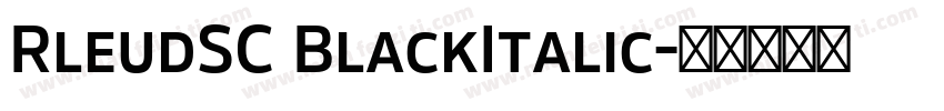 RleudSC BlackItalic字体转换
